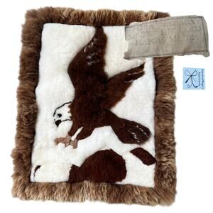 100% Alpaca Eagle Fuzzy Fiber Wall Art Home Decor